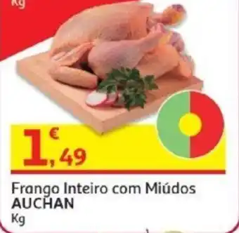 Auchan Frango Inteiro com Miúdos Auchan promoção