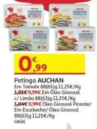 Auchan Petinga AUCHAN promoção