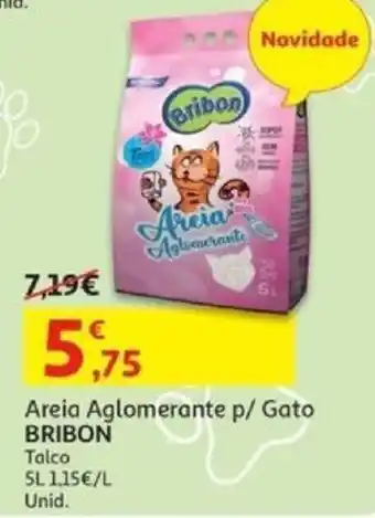 Auchan Areia Aglomerante p/ Gato BRIBON 5L promoção