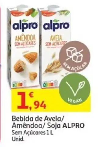 Bebida de Aveia/Amêndoa/ Soja ALPRO