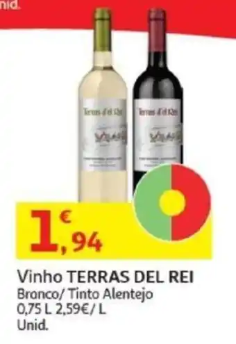 Auchan Vinho Terras del Rei 0,75L promoção