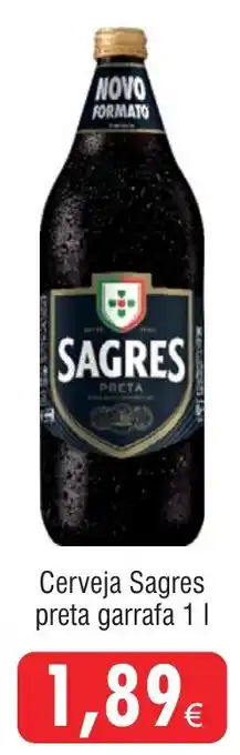 Froiz Cerveja Sagres preta garrafa 1L promoção