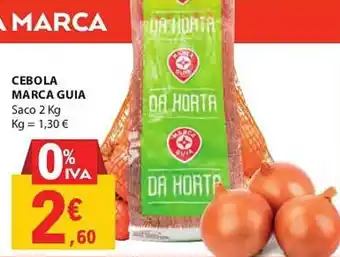 E.Leclerc CEBOLA MARCA GUIA Saco 2 Kg promoção