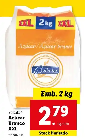 Lidl Belbake Açúcar Branco XXL Emb. 2 kg promoção