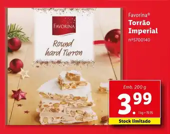 Lidl Favorina Torrão Imperial Emb. 200 g promoção