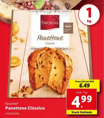 Lidl Favorina Panettone Clássico Emb. 1 kg promoção