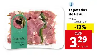 Lidl Espetadas de Peru Emb. 560 g promoção