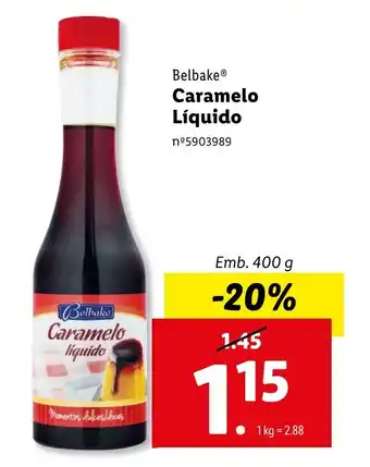 Lidl Belbake Caramelo Líquido Emb. 400 g promoção