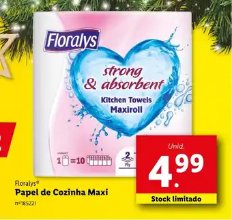 Lidl Floralys Papel de Cozinha Maxi promoção