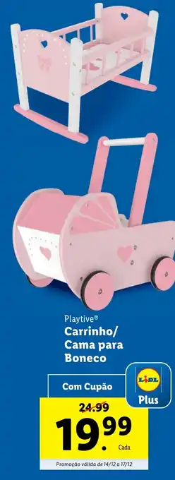 Lidl Playtive Carrinho/ Cama para Boneco promoção