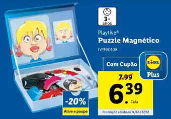 Lidl Playtive Puzzle Magnético promoção