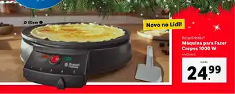 Lidl Russell Russell Hobbs Máquina para Fazer Crepes 1000 W promoção