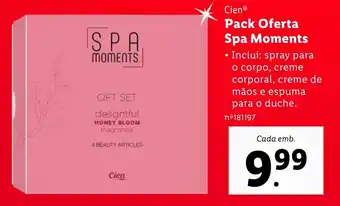 Lidl Cien Pack Oferta Spa Moments promoção