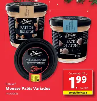 Deluxe Mousse Patês Variados Cada emb. 110 g