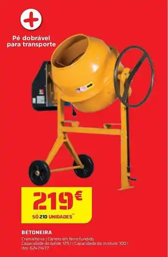 Bricomarché BETONEIRA promoção