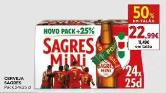 Supercor CERVEJA SAGRES Pack 24x25 cl promoção