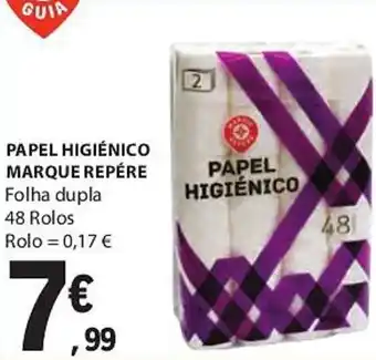 E.Leclerc PAPEL HIGIÉNICO MARQUE REPÉRE Folha dupla 48 Rolos promoção