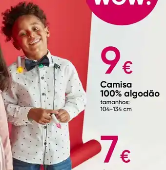 Pepco Camisa 100% algodão promoção