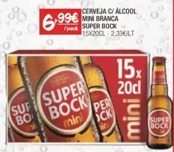 Spar CERVEJA C/ ÁLCOOL MINI BRANCA SUPER BOCK 15X20CL promoção