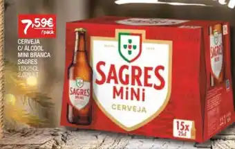 Spar CERVEJA C/ ÁLCOOL MINI BRANCA SAGRES 15X25CL promoção