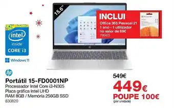 Staples HP Portátil 15-FD0001NP promoção
