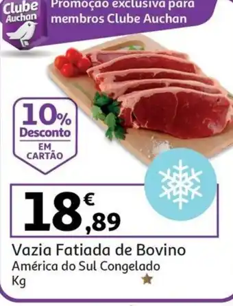 Auchan Vazia Fatiada de Bovino América do Sul Congelado kg promoção