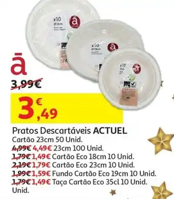 Auchan Pratos Descartáveis ACTUEL promoção