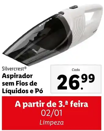 Lidl Silvercrest Aspirador sem Fios de Líquidos e Pó promoção