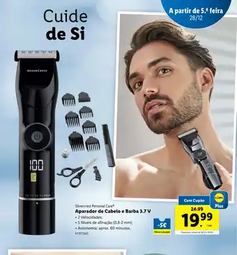 Lidl Silvercrest Personal Care Aparador de Cabelo e Barba 3.7 V promoção