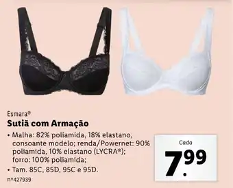 Lidl Esmara Sutiã com Armação promoção