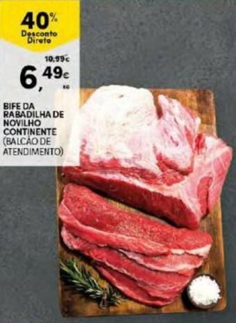 Continente Bife da Rabadilha de Novilho Continente promoção
