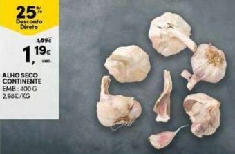 Continente Alho Seco Continente 400g promoção