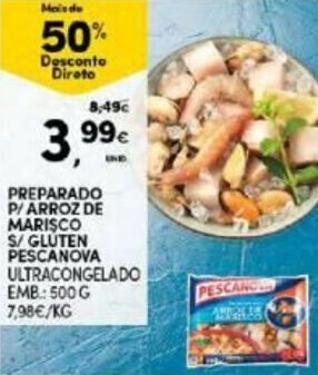 Preparado P/Arroz de Marisco S/Gluten Pescanova 500g