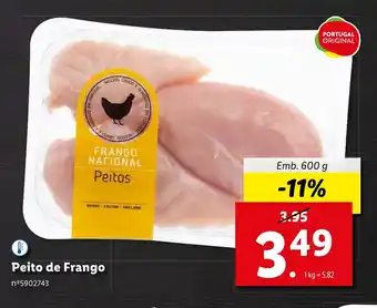 Lidl Peito de Frango Emb. 600 g promoção