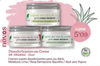 Celeiro Desodorizantes em Creme Dr. Organic 50ml promoção