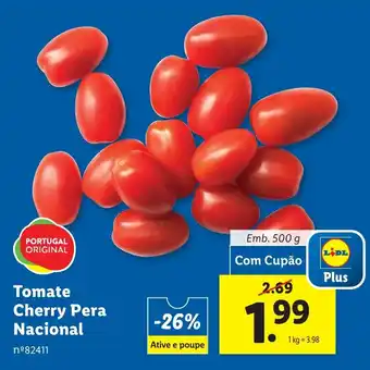 Lidl Tomate Cherry Pera Nacional Emb. 500 g promoção