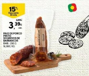 Continente Paio de Porco Preto Segredos de Barrancos 200g promoção