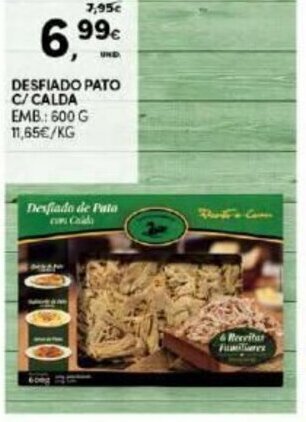 Continente Desfiado Pato C/Calda 600g promoção