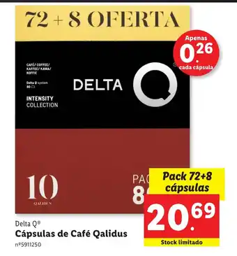 Lidl Delta Q Cápsulas de Café Qalidus promoção
