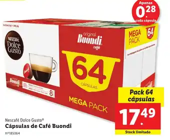 Lidl Nescafé Dolce Gusto Cápsulas de Café Buondi promoção