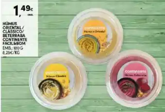 Continente Húmus Oriental/ Classico/ Beterraba Continente Fácil & Bom 180g promoção