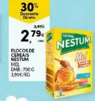 Continente Flocos de Cereais Nestum Mel 700g promoção