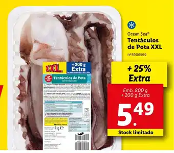 Lidl Ocean Sea Tentáculos de Pota XXL promoção