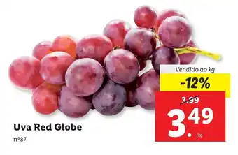 Lidl Uva Red Globe Vendido ao kg promoção