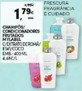 Continente Champôs Condiciondores Frutados Mylabel 400ml promoção