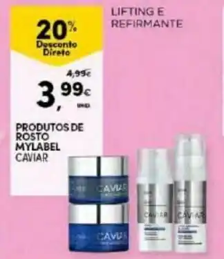 Continente Lifting E Refirmante Produtos de Rosto Mylabel Caviar promoção