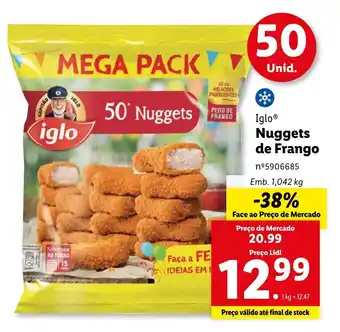 Lidl Iglo Nuggets de Frango Emb. 1,042 kg promoção