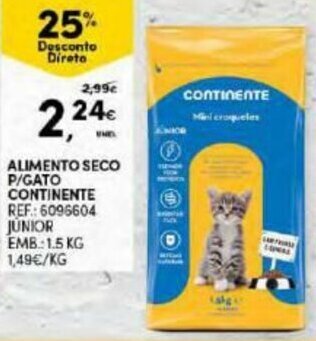 Alimento Seco P/Gato Continente 1.5kg
