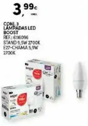 Continente Conj. 3 Lampadas LED Boost promoção