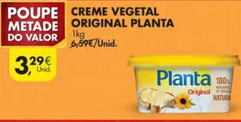 Pingo Doce Creme Vegetal Original Planta 1kg promoção